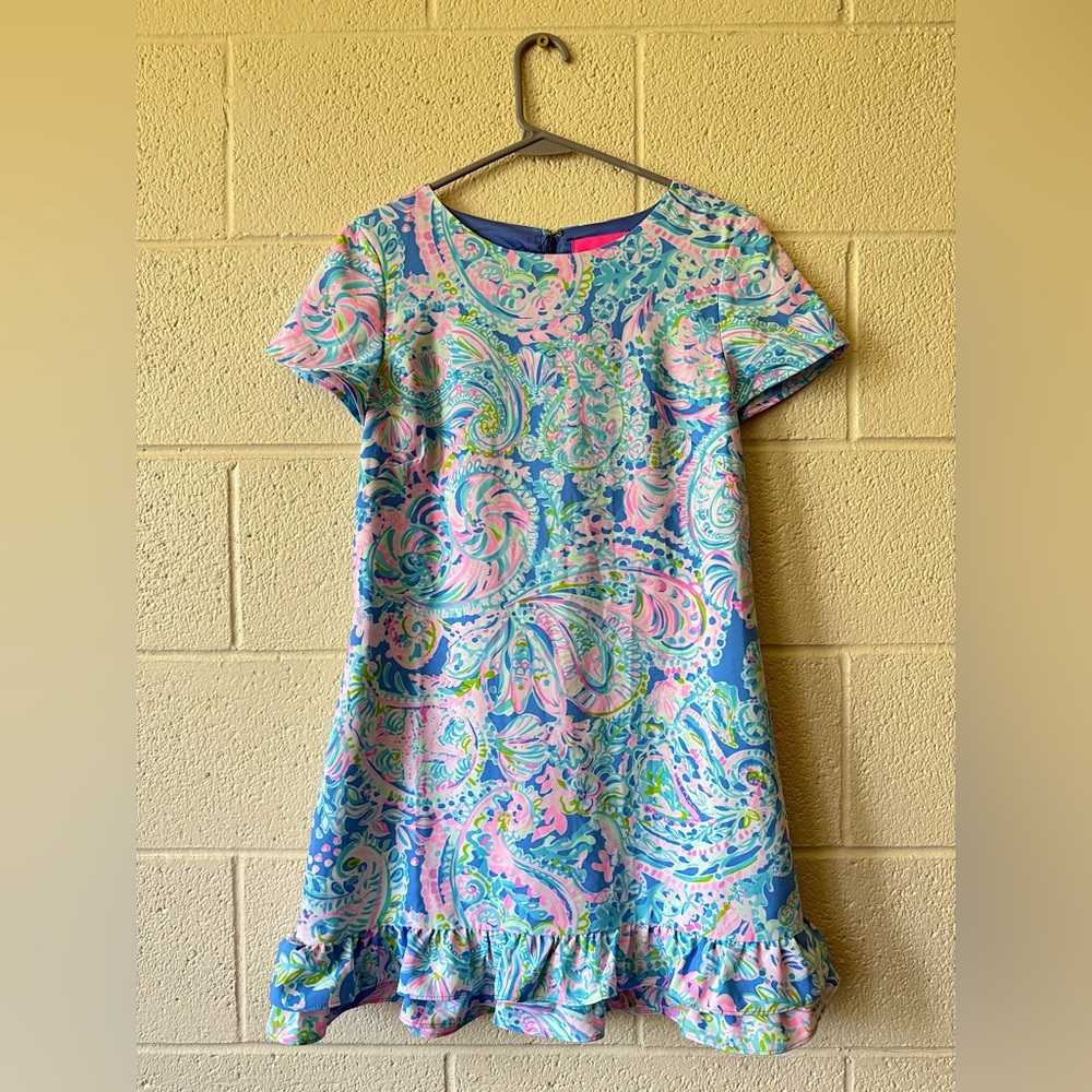 Lilly Pulitzer Sz 2  Masey Romper in Multi Dream Team Paisley